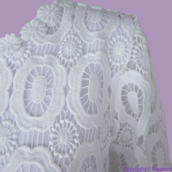 NEW Eloquii white Lace Wide Leg long sleeves Jumpsuit, women's size 24 - Picture 11 of 16